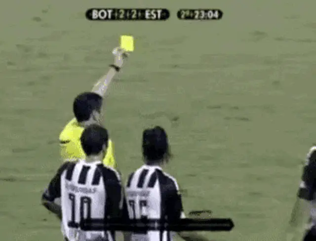 Andre Luiz Botafogo Receives Yellow Card