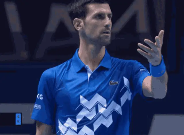 Novak Djokovic on the Tennis Court