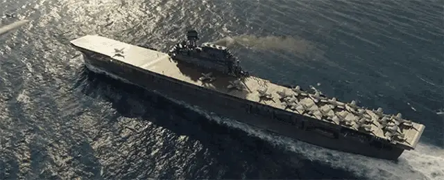 Aircraft Carrier with Planes on Deck