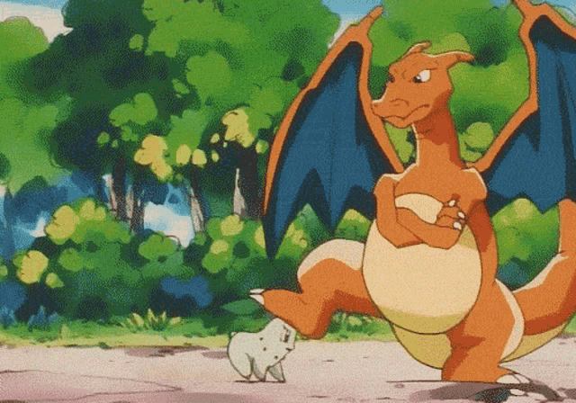 Charizard Laughs at Tiny Pokemon