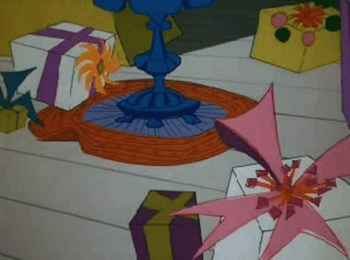 The Grinch Sneaking with Christmas Gifts