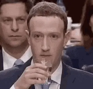 Nope Mark Zuckerberg Sips Water