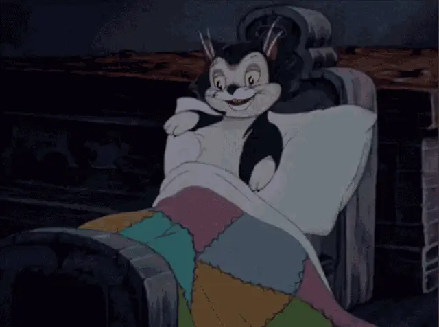 Figaro the Pinocchio Cat Going to Sleep – free GIF download | meme platform | memes GIF