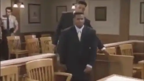 Will Smith & Carlton Banks in Fresh Prince Court