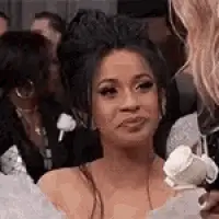 Cardi B Makes a Funny Face