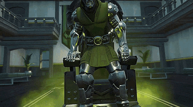 Doctor Doom on Throne in Fortnite