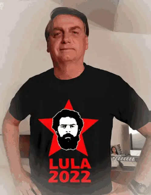 Jair Bolsonaro in Lula 2022 Shirt