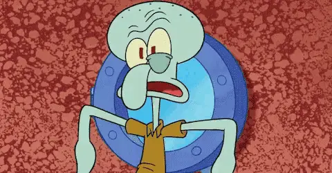 Squidward's Nervous Heart Pounding