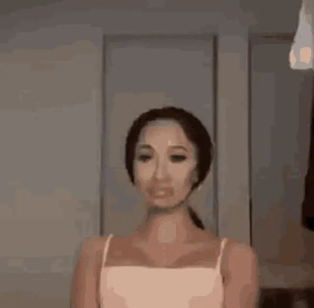 Cardi B with Face Mask
