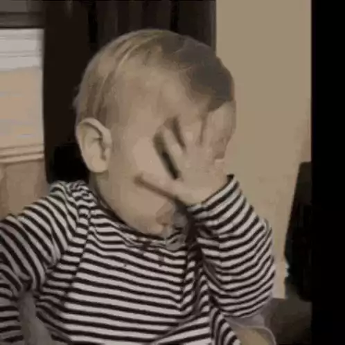 Annoyed Baby Facepalm Reaction