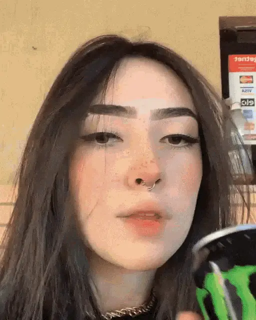 Leticia Moore Drinks Monster Energy