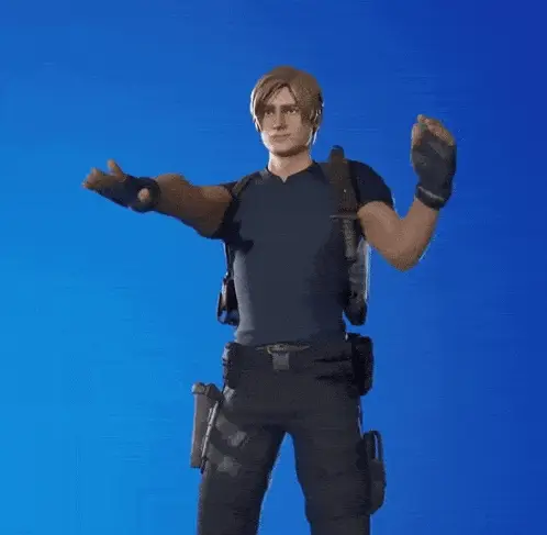 Leon Kennedy Resident Evil Fortnite Dance – free GIF download | meme platform | memes GIF