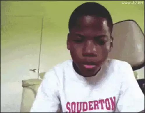 Boy's Scared Jump Reaction