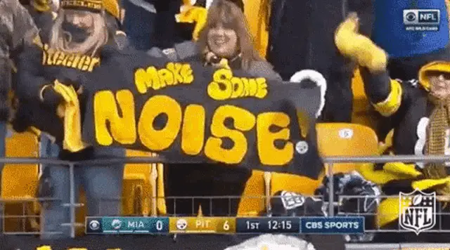 Pittsburgh Steelers Fan Makes Some Noise – free GIF download | meme platform | memes GIF