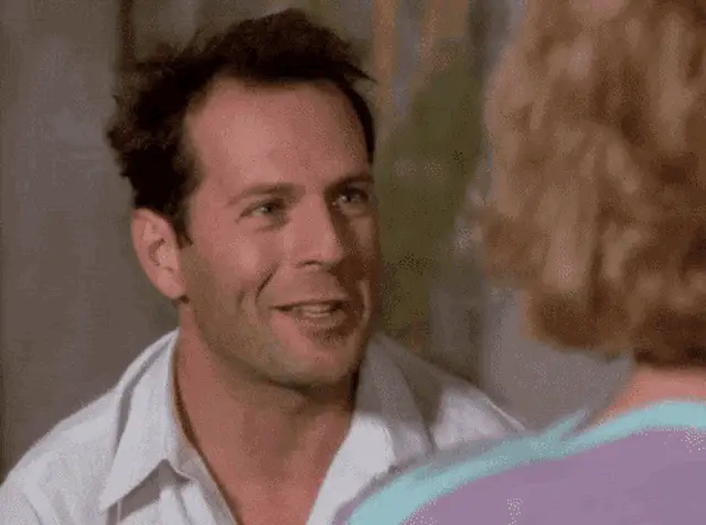 Young Bruce Willis's Big Smile