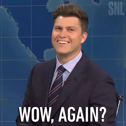 Colin Jost's 'Wow, Again?' Reaction