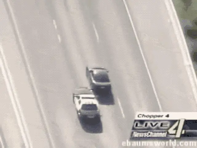Mustang Police Chase with PIT Maneuver