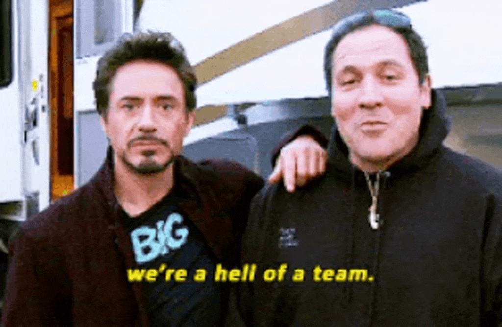 RDJ and Favreau Teamwork