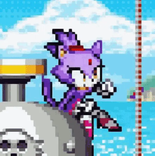 Blaze The Cat: Sonic Pixel Art Adventure