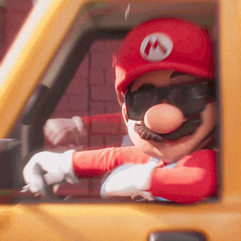 Mario & Luigi: Mario Takes Off Shades in Truck