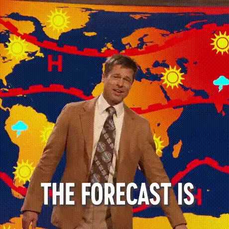 Brad Pitt Delivers Grim Weather Forecast