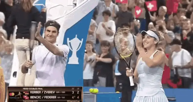 Federer, Bencic, Begu Tennis Match