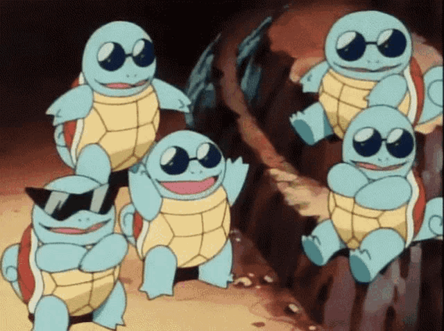 Squirtle Squad: Pokemon with Sunglasses