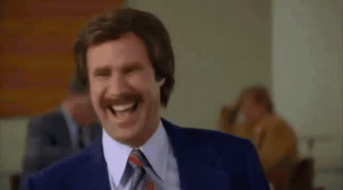Will Ferrell as Ron Burgundy Laughing
