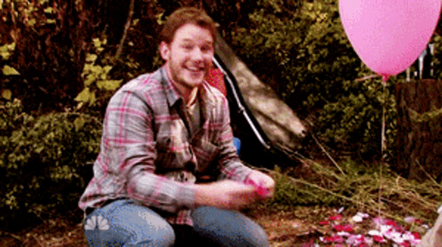Andy Dwyer's Joyful Romantic Moment
