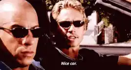 Paul Walker and Vin Diesel: Nice Car