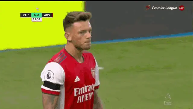 Ben White in Arsenal vs Chelsea Match
