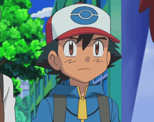 Ash Ketchum's Funny Pouting Face in Pokemon