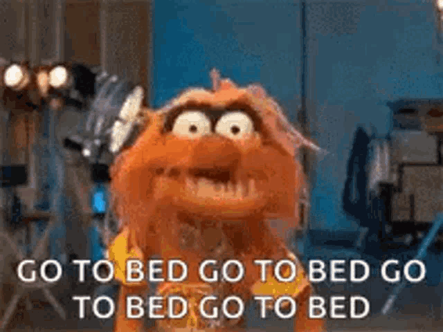 Muppet Yells Go To Bed