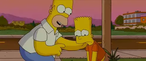 Homer Simpson and Bart Simpson Moment