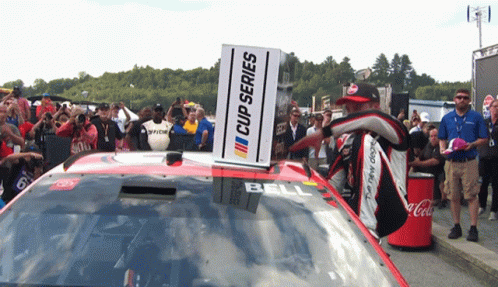 Christopher Bell Celebrates NASCAR Cup Series Win – free GIF download | meme platform | memes GIF