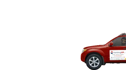Hottingup Plumbers Red Pickup Truck Sticker