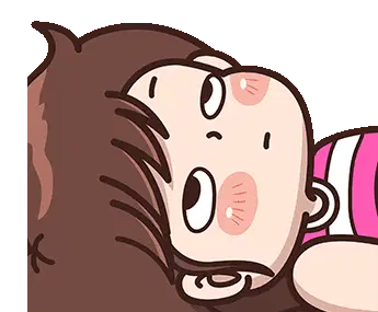 Muerta Sticker: Girl Lying Down, Bored