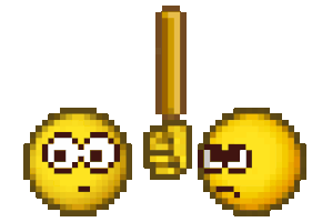 Pixel Art Emoticons with Poking Stick Sticker