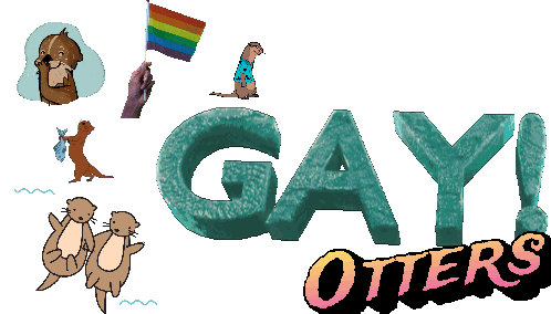 Gay Otters Pride Sticker