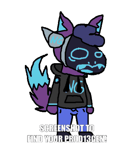 Winking Protogen with Screenshot Hoodie Sticker