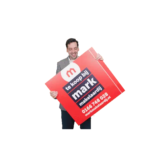 Mark Makelaardij Tholen Man with For Sale Sign