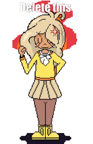 Ongezellig Coco Angry Pixel Art Sticker