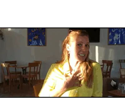 Ana Expressing Herself in Yellow Shirt