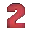 Bf2 Battlefield 2 Red Pixelated Number 2 Sticker