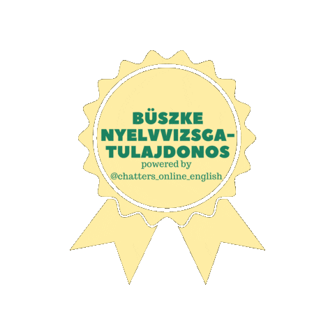 Büszke Nyelvvizsga-Tulajdonos Badge Sticker