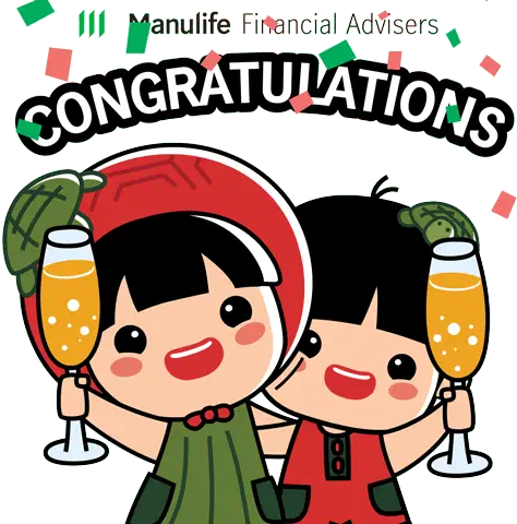 Angkukuehgirl & Friends Manulife Congrats Sticker