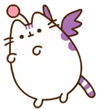FFXIV Pusheen Flying Party Sticker