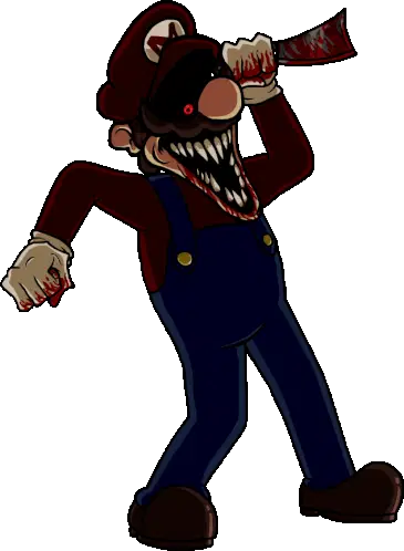 Itsa Me Up Mario Bloody Knife Sticker