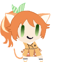 Hareru Hanamaru: Cute Cat-Girl Animated Sticker