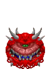Cacodemon Doom Monster Pixel Art Sticker